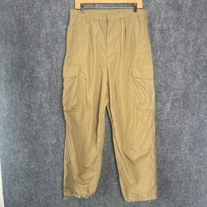 UNIQLO Cargo Pants Men M Tan Elastic Waist Casual Joggers Utility Streetwear